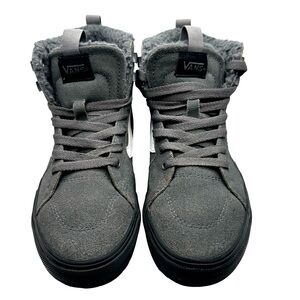Boys/Girls Grey High Top Vans Insulated | Size 2 youth